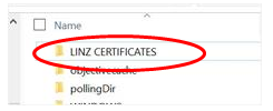 New folder named LINZ Certificate