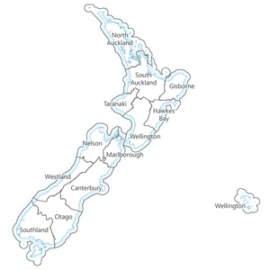 map of NZ land districts