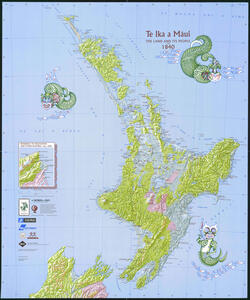 Map of Te Ika a Māui, the North Island