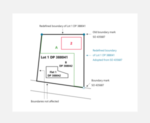 Area A on Lot 1 DP 388041 and the partial redefinition of Lot 1 DP 388041
