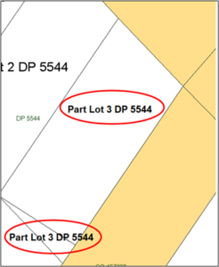Part Lots 3 DP 5544 - Landonline spatial view