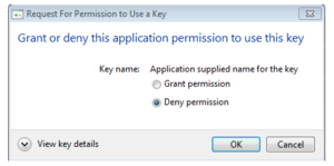 Key permission request