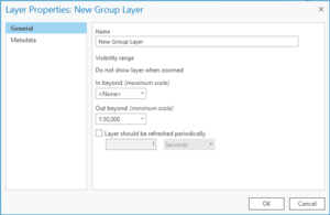 Screenshot of 'Layer Properties: New Group Layer' dialog box 