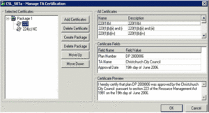 TA Certificate Signing screenshot 1