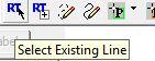 A screenshot of a toolbar with the 'Select Existing Line' option highlighted