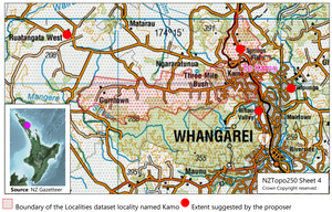 Map of Whangārei