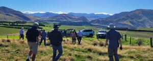 A group of people on a high country farm