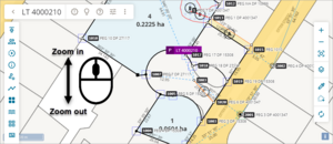 Screenshot of using the scroll wheel on the mouse to zoom in