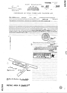 Record of Title HB 85/300 created from R 9171 on 13 March 1936