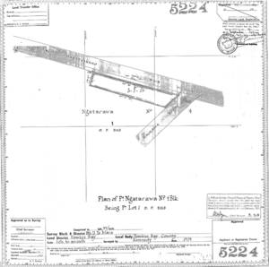 Reproduced plan of DP 5224, created in 1929 but not filed until 1958