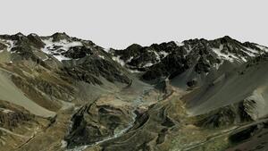 Aerial image of a glacier
